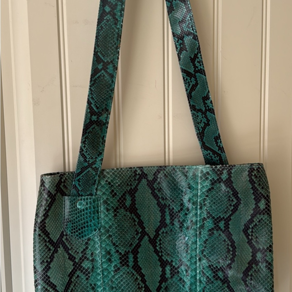 Green Snake skin Tote Bag